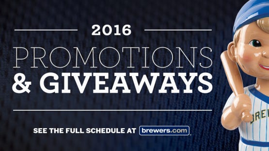 Brewers 2016 Regular Season Promotional Information