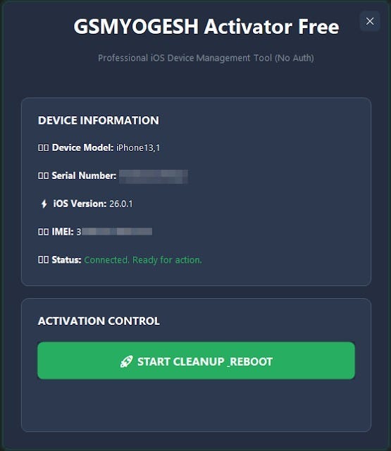 GSMYOGESH Activator 100% Free Tool
