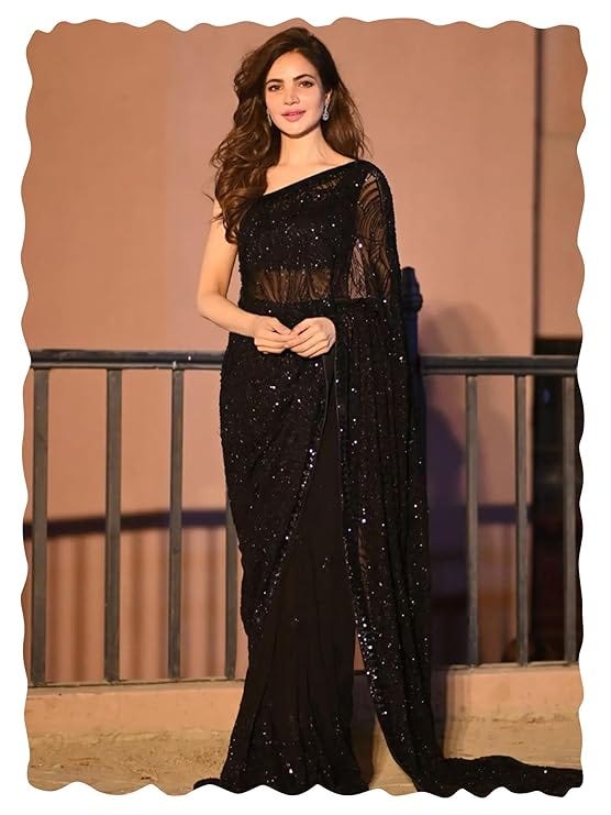 10 Stunning Black Saree Outfit Ideas for Modern Women