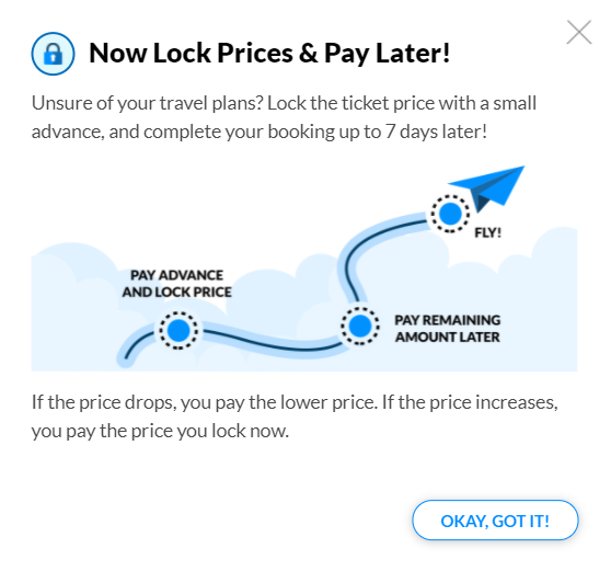 Lock Price and Pay later (Make My Trip) by Ashish Jain Medium