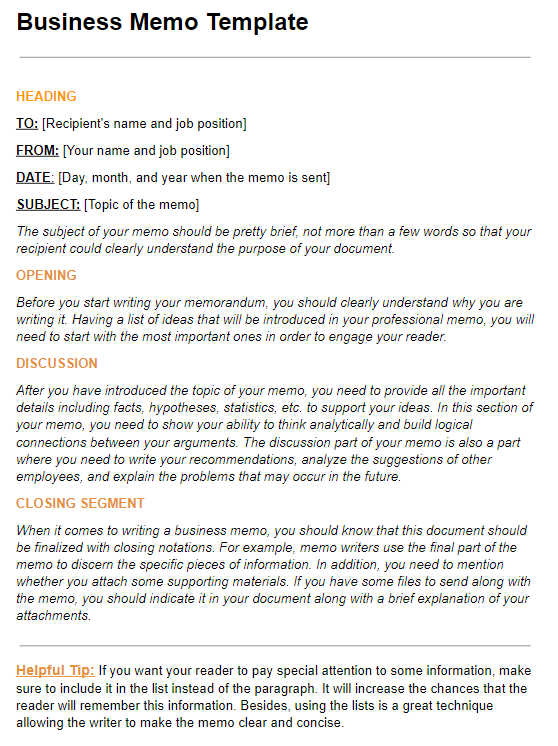 Writing a Business Memo. Are you struggling with writing a… by Jenna Brandon Medium