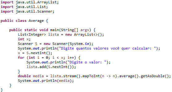 API Stream Java - Average(). A partir da atualização Java8 grandes ...