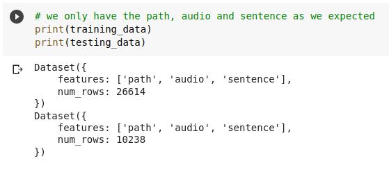 Fig 7. We only have the audio, the paths, and transcripts
