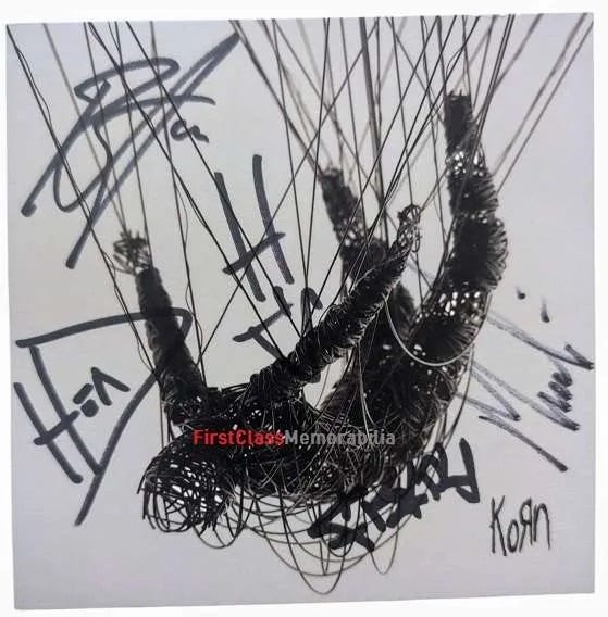Korn signed The Nothing CD Art Card 2019 signatures
