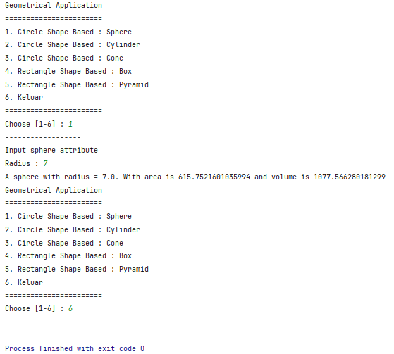 Exercise 1. Program Java about Geometrical. | by Dwi Irena Damayanti ...