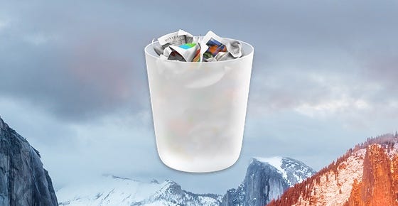Как в Mac OS X очистить заблокированные корзиной файлы