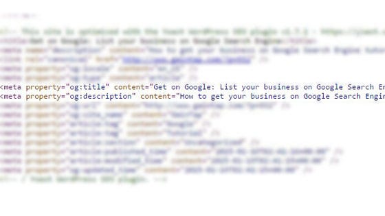 how to get your business on google by having proper meta title information.