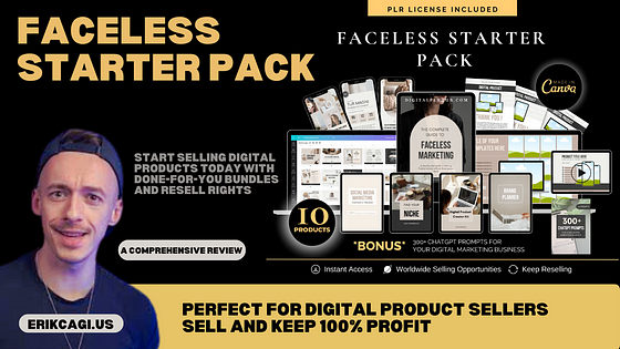 Faceless Starter Pack Review: A Comprehensive Guide for Digital Product Sellers to Build and Grow Their Online Shops with 100% Profits With Resell Rights Perfect for Digital Product Sellers — This Bundle Helps You Launch, Resell, and Keep 100% Profit While Remaining Completely Anonymous