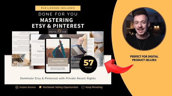 Master Etsy & Pinterest for Sales — PLR eBook with 100% Profit Rights | Editable & Ready to Sell Get the PLR Mastering Etsy & Pinterest eBook — optimize your Etsy shop, drive Pinterest traffic, and resell for 100% profit. Instant access, fully editable