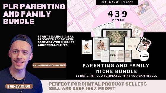Get 439 Editable Products with PLR Parenting and Family Niche Bundle — Perfect for Digital Sellers to Resell and Keep 100% Profit (With Resell Rights) A Complete Solution for Digital Product Sellers Looking to Enter the Family Niche Market and Maximize Profit