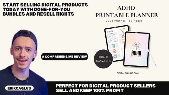 ADHD Printable Planner Review for Digital Product Sellers: Stay Organized and Resell for Profit Perfect for Digital Product Sellers Seeking to Buy, Use, or Resell a Comprehensive Planner Tool