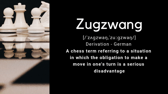 German word of the day: Der Zugzwang