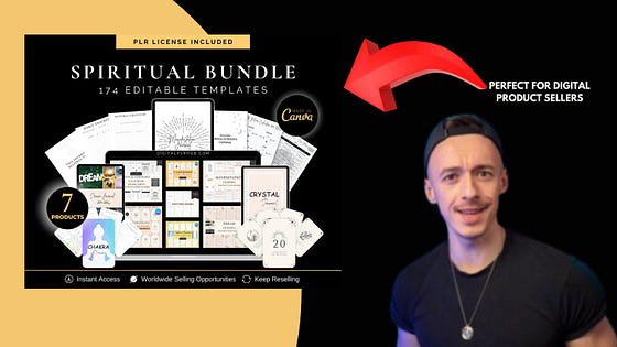 PLR Spiritual Bundle for Digital Product Sellers — Resell Editable Canva Journals and Templates to Grow Your Passive Income in the Spiritual Niche PLR Spiritual Bundle empowers digital product sellers with editable Canva journals you can customize, rebrand, and resell to keep full profits — perfect for passive income.