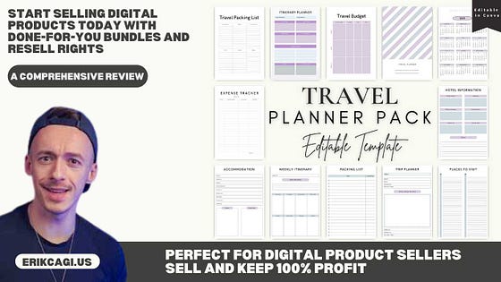 Travel Planner Pack Review: A Comprehensive Guide for Digital Product Sellers to Organize and Profit from Travel Planning Ultimate Travel Planner Pack: Ideal for Digital Product Sellers to Buy, Customize, and Resell for 100% Profit