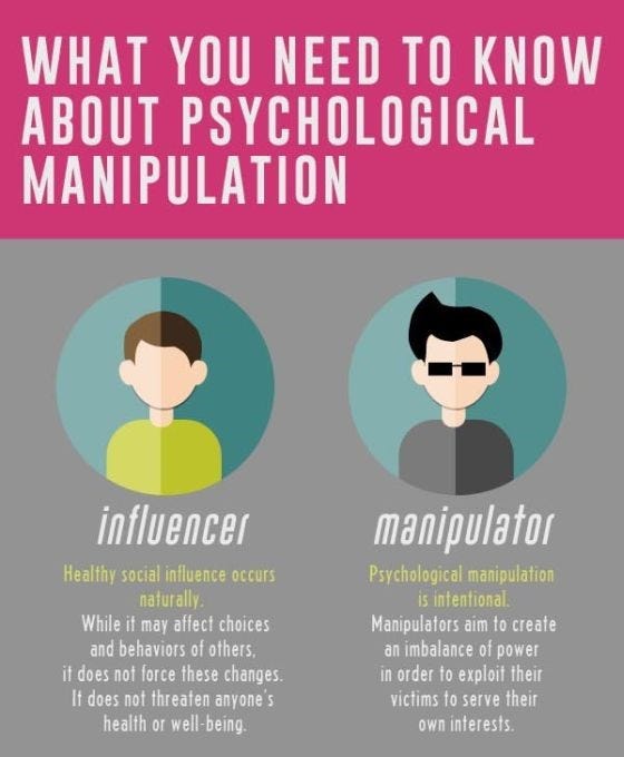 Manipulation vs Influence and Managing others