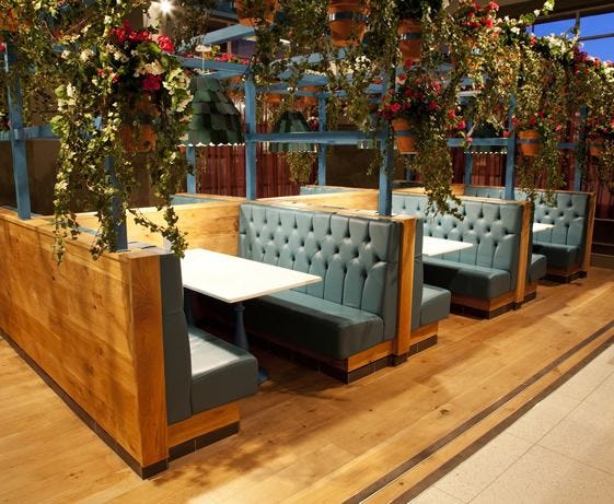 restaurant benches