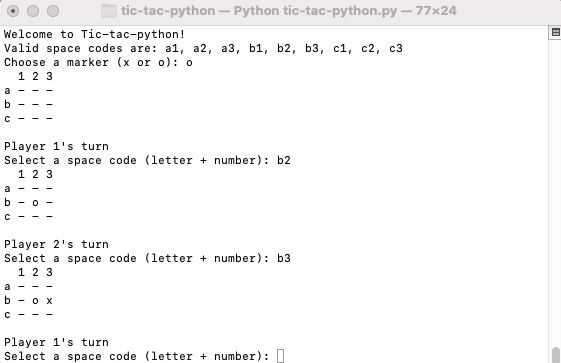 Tic-Tac-Python. I have been working on Python 3… | by Alexander ...