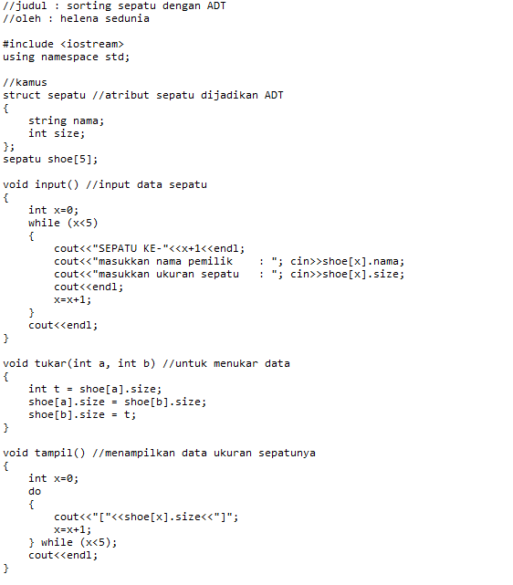 bagian 4: sorting. sorting program in c++ | by helena sedunia | Medium