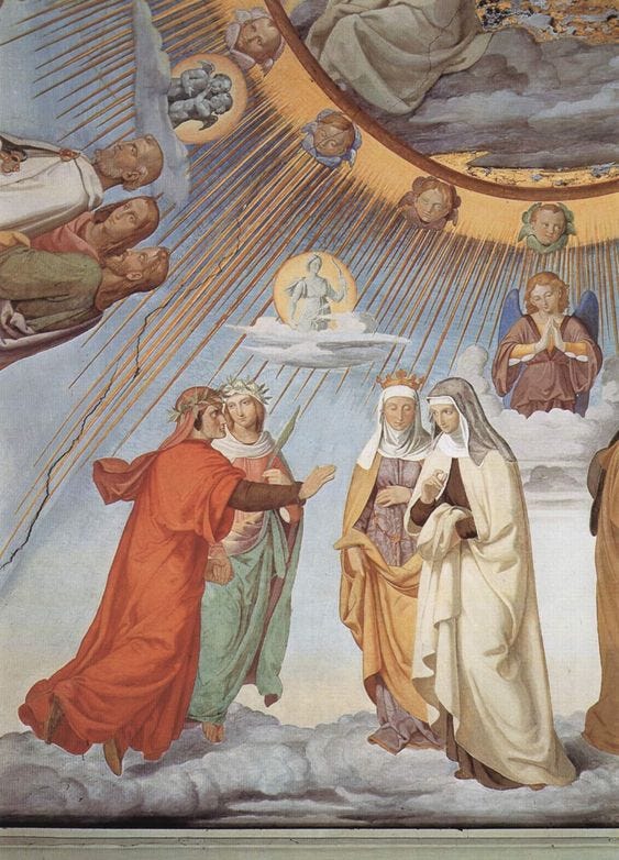 Dante e Piccarda Donati, cielo della Luna