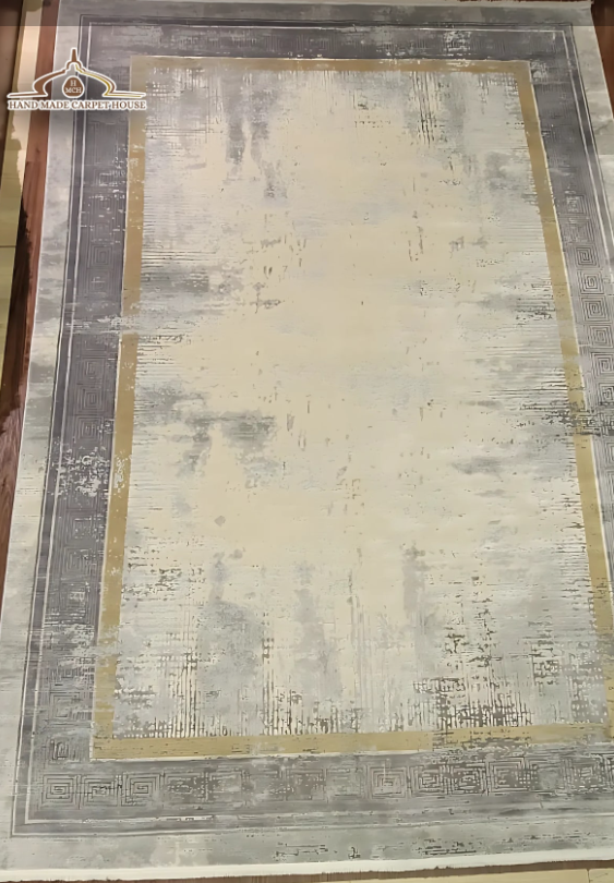 Interior Avant-Garde: Modern Abstract Bamboo Silk Rectangle Rugs by HM Carpet House