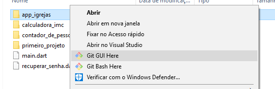 Figura 04: Commit das alterações nos projetos.