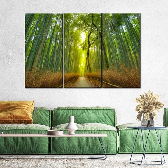 How to Infuse Your Home with Serenity Using Bamboo Forest Canvas Wall ...