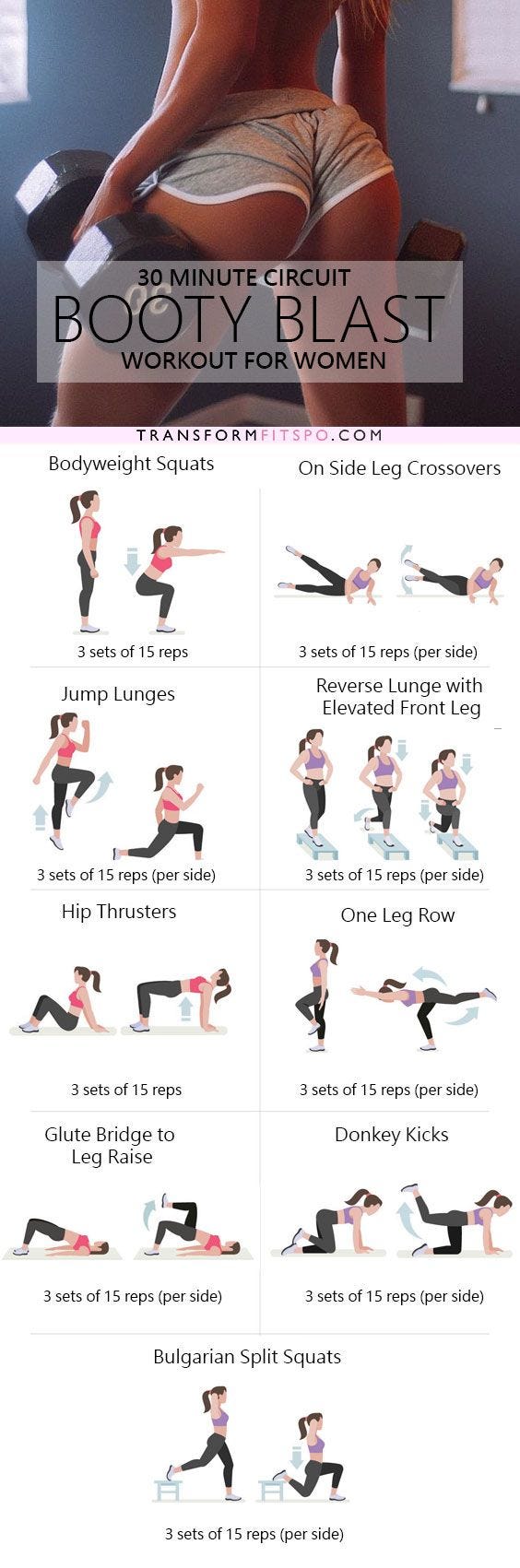30 Minute Booty Blast Workout From Home for Women