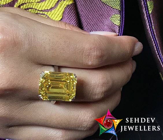 Yellow sapphire ladies on sale ring