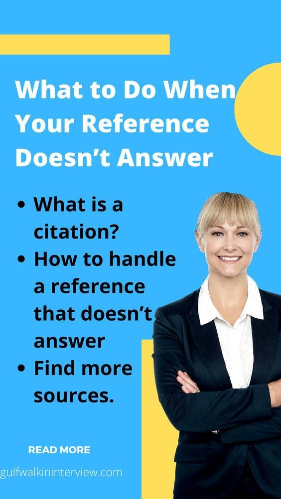 How to Handle a Reference That Doesn’t Answer Medium