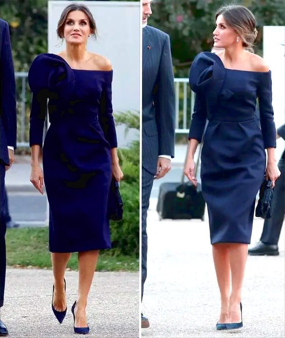 Queen Letizia in stunning Delpozo Dress