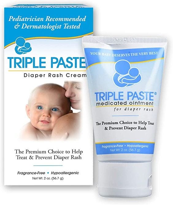 Pediatrician hypoallergenic formula Triple Paste Diaper Rash Cream for