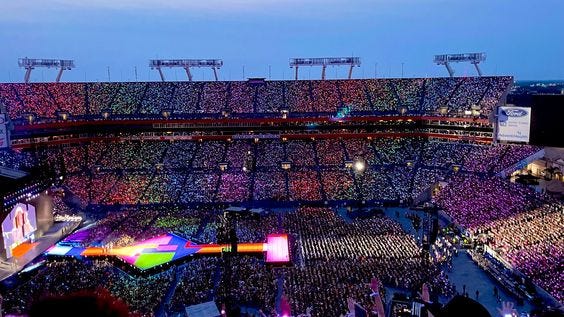 Coldplay captivating the crowd during live performance in 2021
