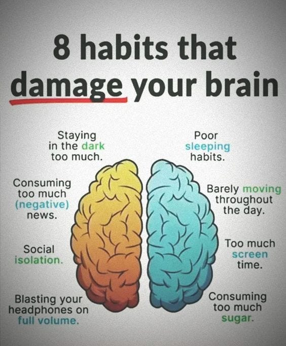 "8 Habits That Damage Your Brain”. by Anisha Upreti Medium