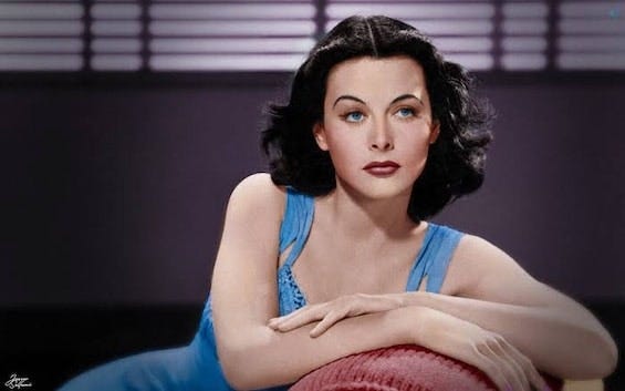 Publicity still of Hollywood star and inventor Hedy Lamarr, publicized as “the most beautiful woman in the world.” Image: eBay