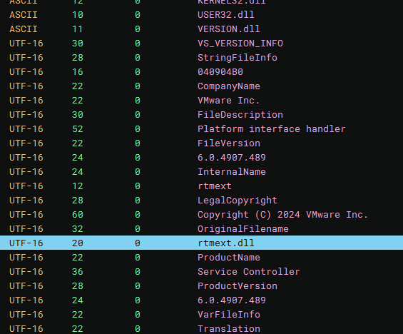 Fig 11 — PE Version Info Strings — Fake Metadata Analysis