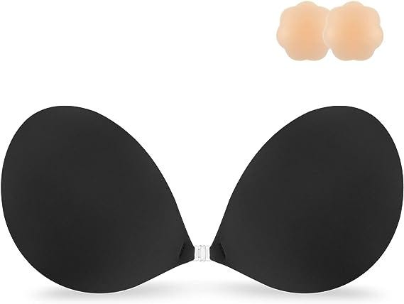 Niidor Sticky Bra Self Adhesive Bra Strapless Backless Reusable Invisible  Push up Silicone Bra for Women