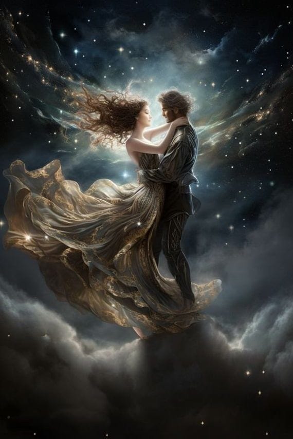 Celestial Reunion.. We made silent wishes, our eyes locked… by