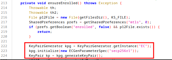 ensureEnrolled() function