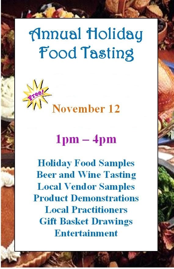 Annual Holiday Food Tasting Flyer