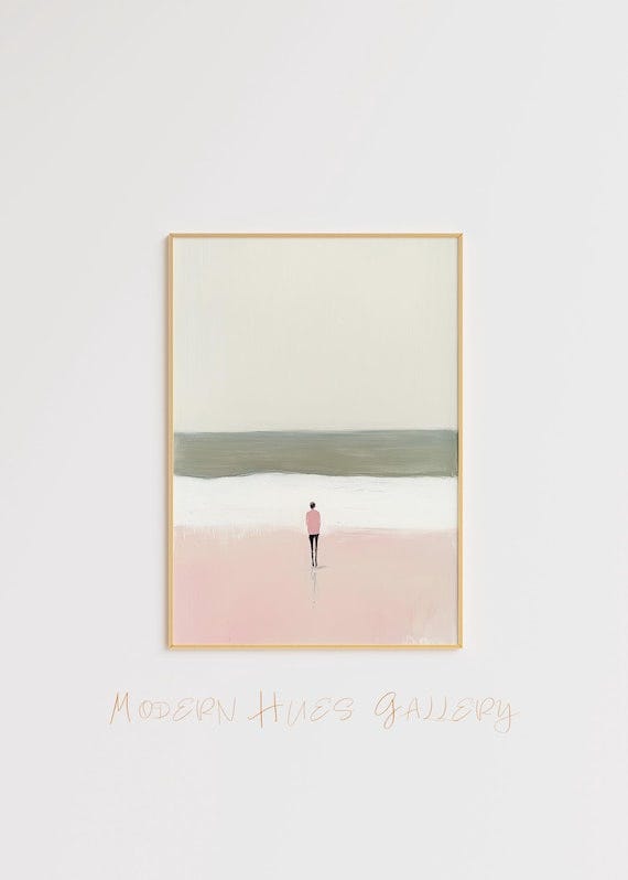 Minimalist Beach Art Solitary, Etsy