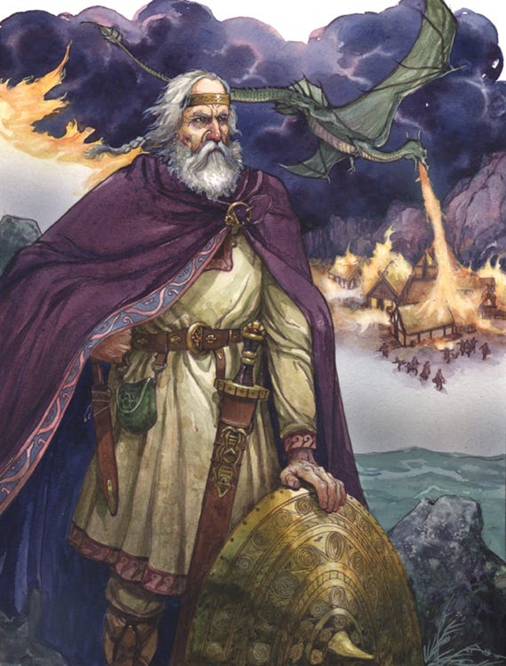 Beowulf and Metonymy. The story of Beowulf is set in pagan… by