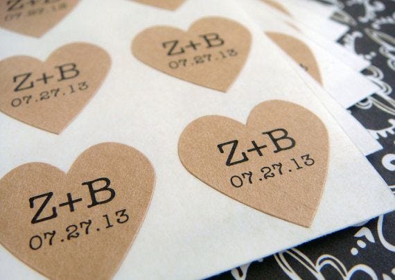 Personalized Stickers Wedding, Stickers Wedding Envelopes