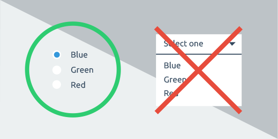 7 Rules of Using Radio Buttons vs Drop-Down Menus | by Saadia Minhas |  Prototypr