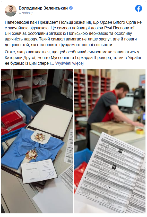 Order wrócił pocztą. Czas na politykę.