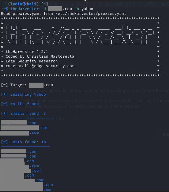 Email Reconnaissance with theHarvester and h8mail Hunting Sensitive