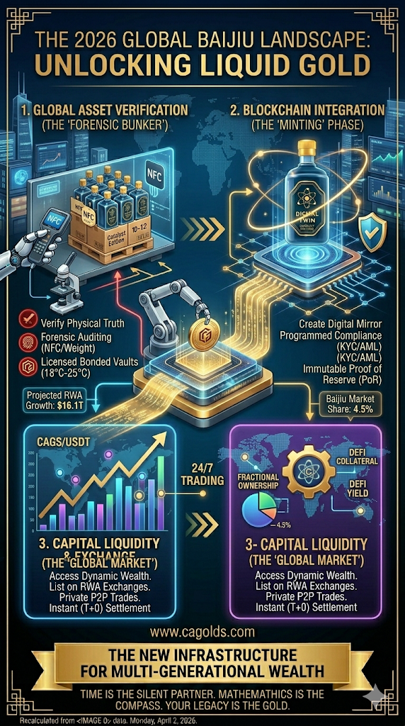 Global landscape and development of Baijiu as alternative asset and RWA tokenisation in 2026.