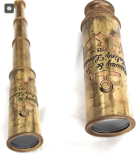 BRASS DOLLAND TELESCOPE NAUTICAL SPYGLASS ANTIQUE BRASS PIRATE VINTAGE