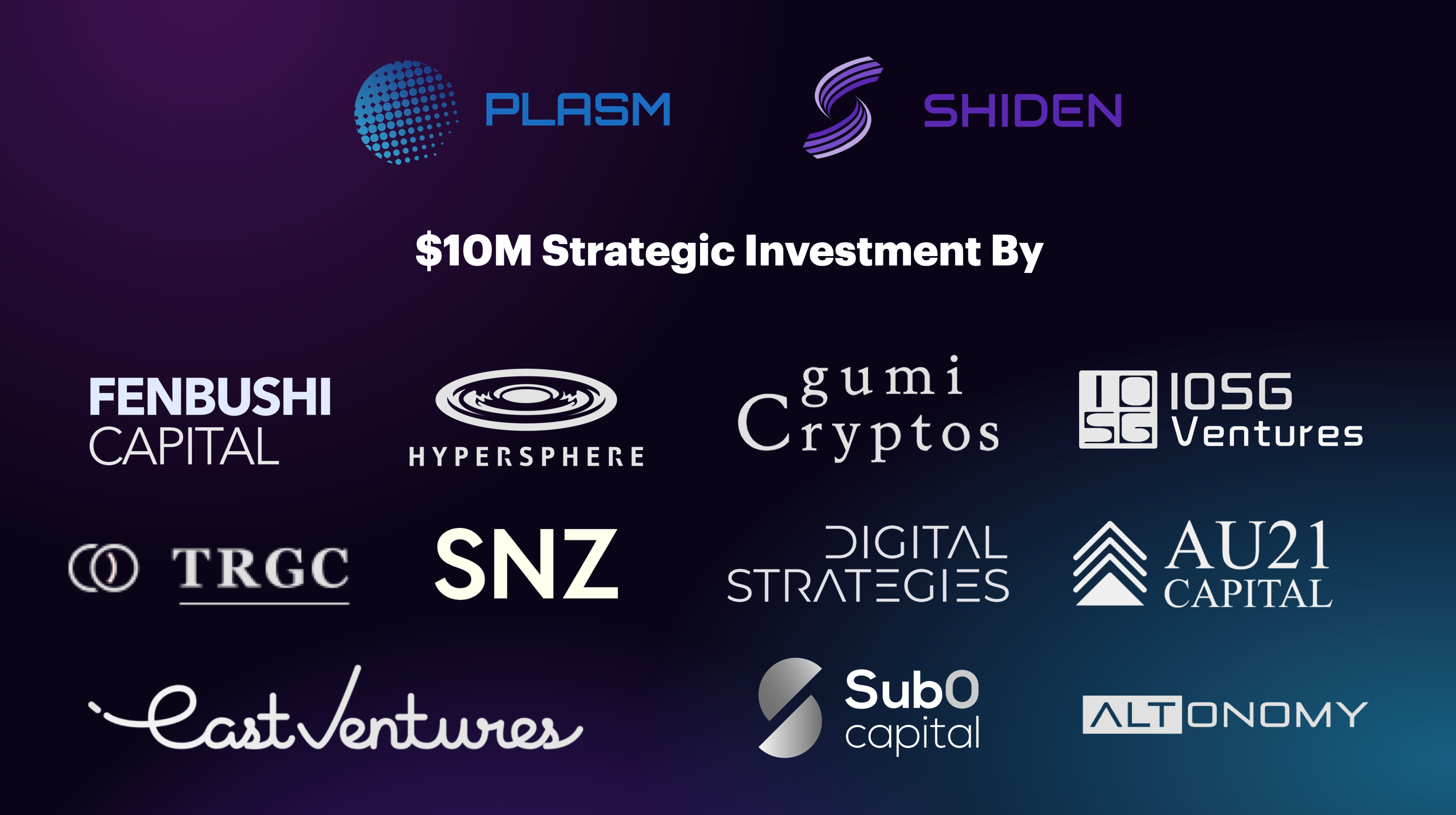 Plasm & Shiden's Stake Technologies Closes $10M Strategic