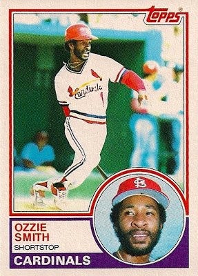 St Louis Cardinals/Complete 2020 Topps Cardinals Baseball Team Set! (22  Cards) From Series 1 and 2 - Plus Bonus Ozzie Smith Card!
