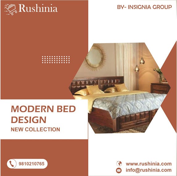 Best Modern Bed Design Furniture Collection Near By Kamla Nagar. by Rushina Sale Medium